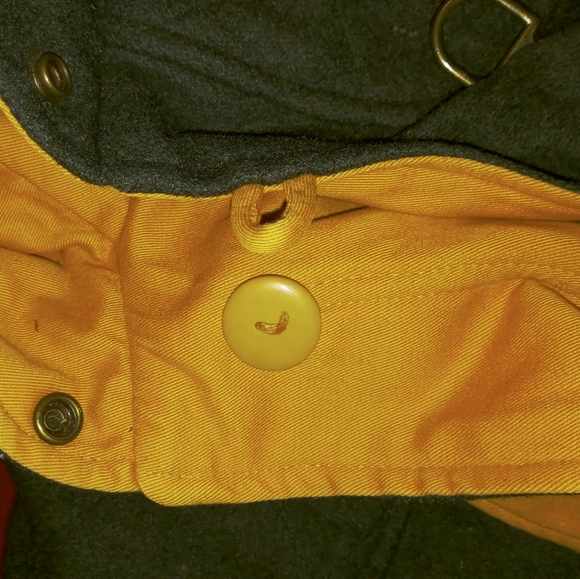 Braefair reversible wool coat size small yellow and grey. - Picture 8 of 11